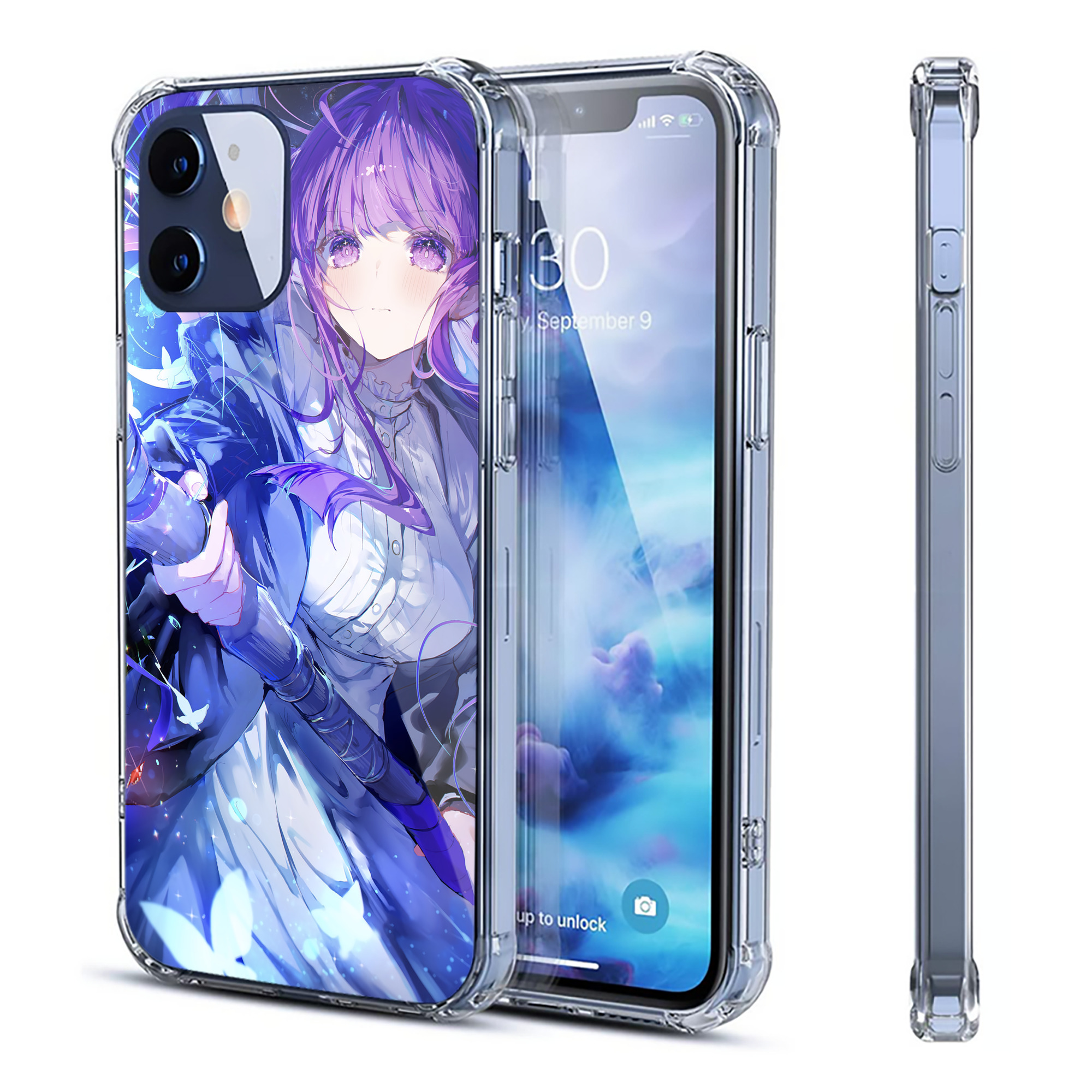（画像用） 葬送のフリーレン Frieren 【iPhone 12シリーズ対応】透明スマホケース（クリアソフトケース）